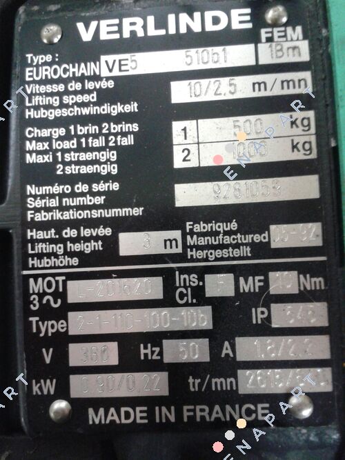 (0703C)  Eurochain VE5 510b1 