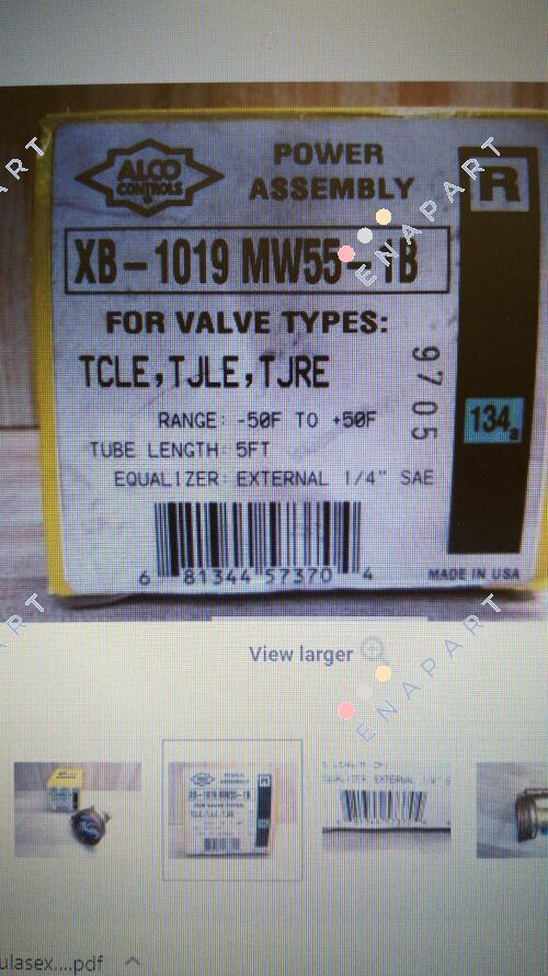 P/N: 803379, Type: XB1019-MW55-1B topo da válvula