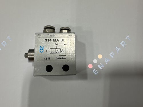 (08.060.4) 314MA UL Microválvula de 3/2 vias com adaptador de atuador para montagem em painel