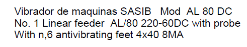10AL80-220-60DC  ALIMENTADOR LINEAR