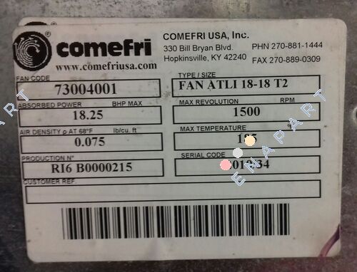 73004001 Montagem do ventilador