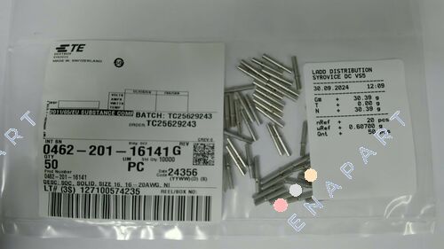 0462-201-16141 Contatos de soquete Nickel Crimp 16-20 AWG Power, usinados