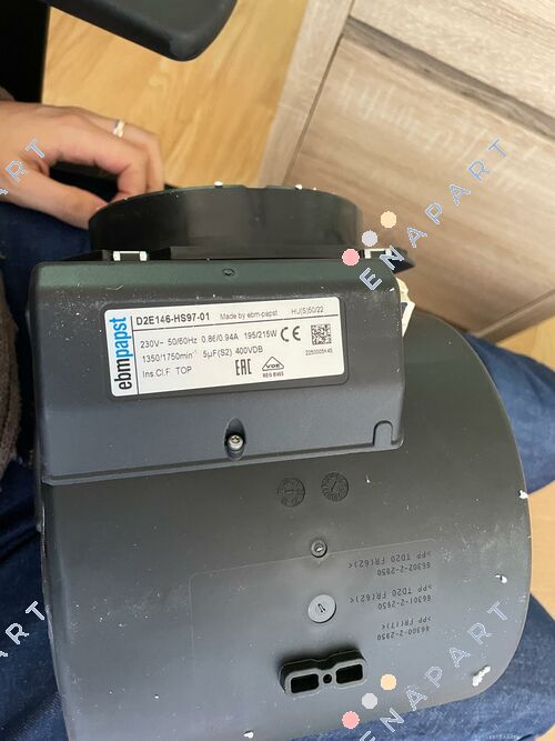 D2E146-HS97-01 ventiladores centrífugos com entrada dupla