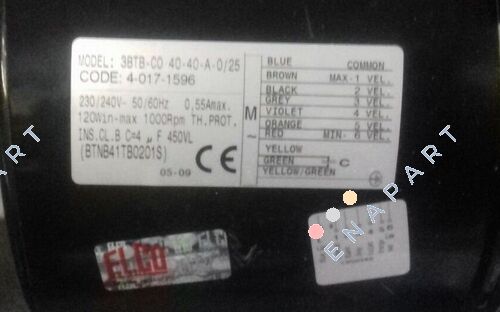 GMV 3BTB.CO.40.40.A.0/25 "SETEM049.02" *40171596* Motor de bobina de ventilador