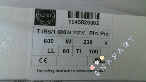 T-IRS/1 (= T-IRS) 600 W 230 V resistores