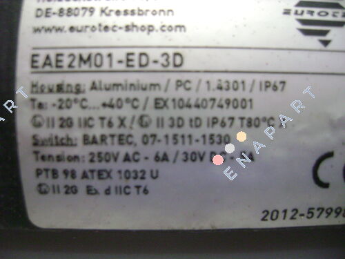 EAE2M01-551-ED-3D caixa de distribuição alu wave