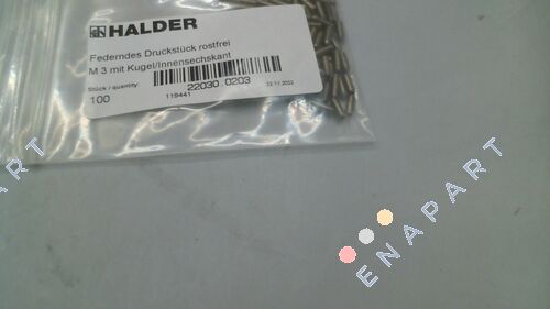 22030.0203 Êmbolo de mola com esfera e hexágono interno