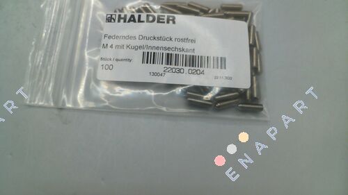 22030.0204 Êmbolo de mola com esfera e hexágono interno