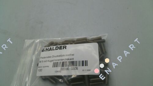 22030.0205 Êmbolo de mola com esfera e hexágono interno