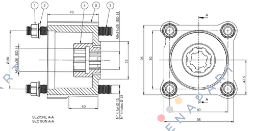 606X01K0000000 adaptador para bombas padrão