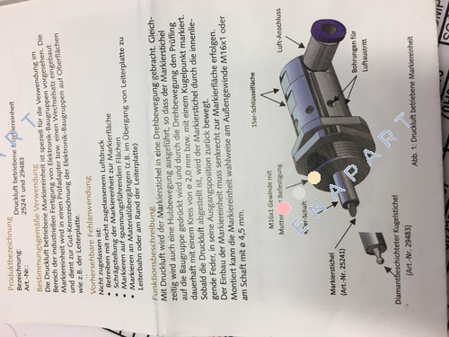 ME-P-S2,0-16-054-QS4 (25241) Unidade de marcação