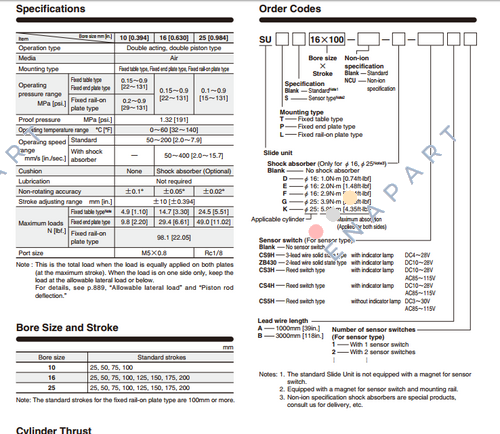 SULS 25x200-K Cilindro