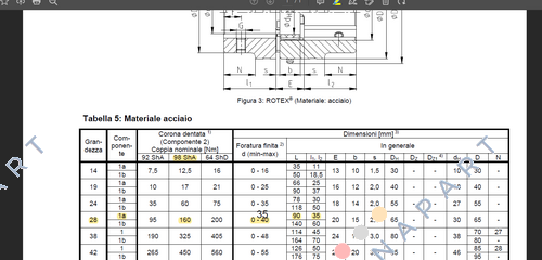 ROTEX-28 St 98 Sh A (D02028001) ACOPLAMENTO ROTEX DE AÇO 28