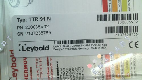 P/N: 230035V02, Type: TTR 91N Transdutor