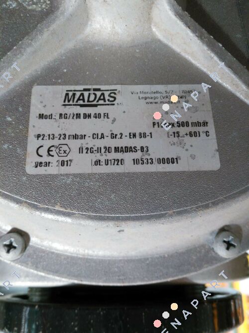 RG/2M, DN 40 Regras de pressão de gás