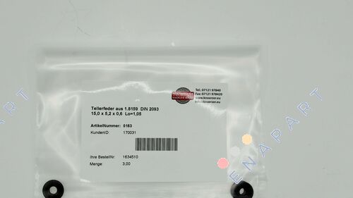 170031 / 15,0 x 5,2 x 0,6 Mola de disco