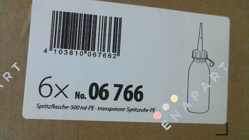 06 766 Tubo de transferência de plástico transparente PE Spray 500ml