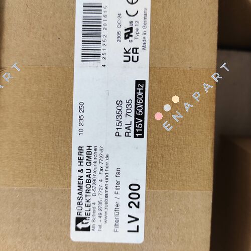 LV 200 - 115V AC Armário de controle e ventilação da caixa