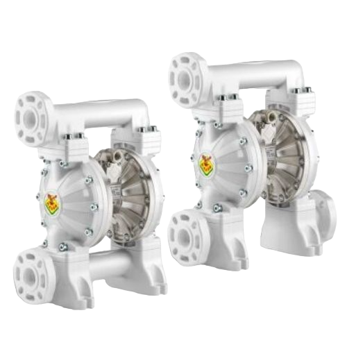Aluminum and polypropylene diaphragm pumps