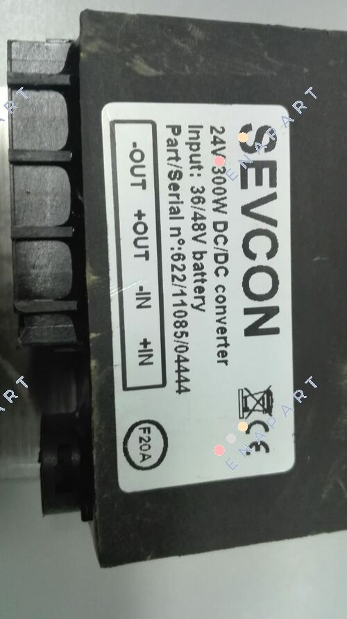 622/11085 Conversor DC/DC de entrada de 24V 300W de saída Sevcon 36/48V