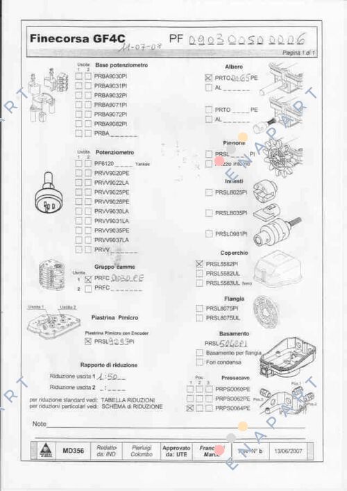 PF090300500006 INTERRUPTOR DE TRANSMISSÃO GF4C