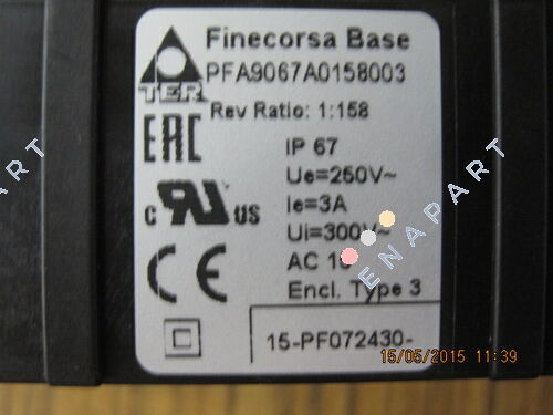 PFA9067A0158003 INTERRUPTOR DE LIMITE DE GIRO BÁSICO