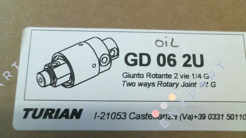GD 06 2U Passagem rotativa de canal duplo DN6