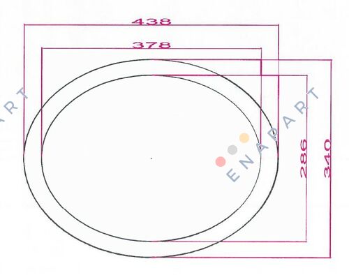 Novatex M (330x425x27mm, 7 mm) anel de borracha